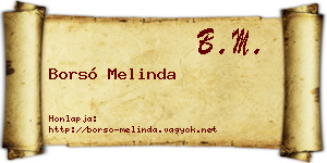 Borsó Melinda névjegykártya