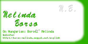 melinda borso business card